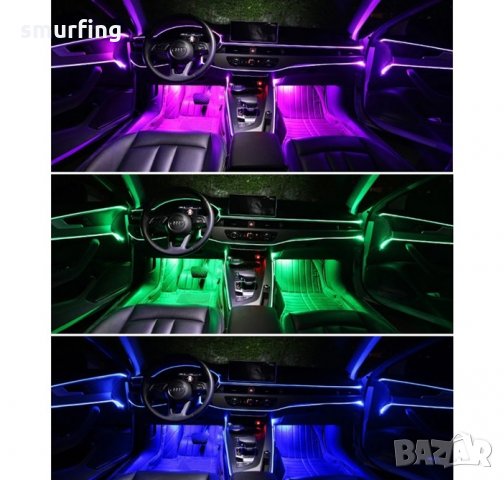 Интериорна LED цветна светлина, амбиентно осветление за кола, снимка 7 - Аксесоари и консумативи - 34378951