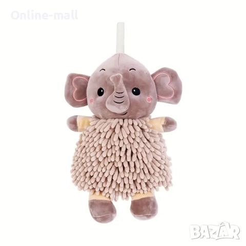 2в1 Плюшена играчка Слонче – Мека Кърпа за Ръце и Играчка , снимка 7 - Плюшени играчки - 51533894