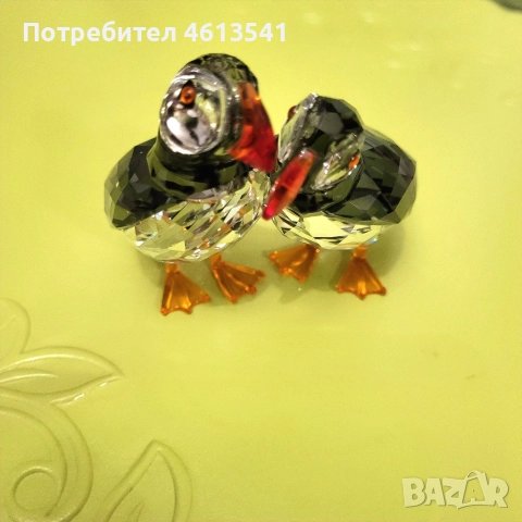 птичета сваровски атлантически пафини., снимка 4 - Бижутерийни комплекти - 52564846