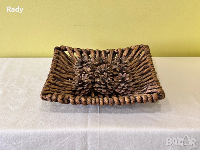 Декорация: сноп, плата, панерки и сухи цветя, снимка 4 - Декорация за дома - 30118906