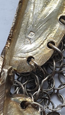 Стара дамска сребърна чантичка, снимка 4 - Антикварни и старинни предмети - 41347018