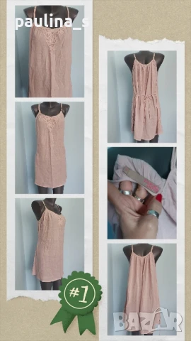 Три различни броя / Бледо розови маркови рокли с дантела / Розова рокля , снимка 2 - Рокли - 50555790