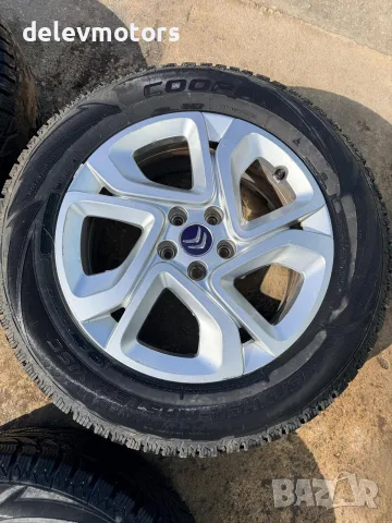 5x108, 7J ET42 17 цола алуминиеви джанти, 9818082477 65.1 централен отвор със зимни гуми от Citroen, снимка 4 - Части - 56240284