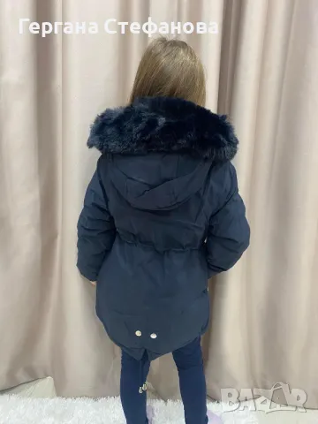 Дебело зимно яке тип парка  Тъмно синьо-4г.6г.8г.10г.12г. Черно-4г.6г.8г.10г.12г. Цена-65 лв, снимка 4 - Детски якета и елеци - 48115550