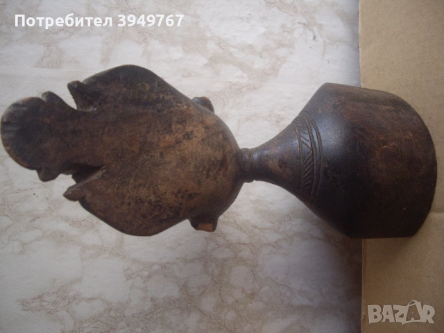 Стара дървена статуетка ., снимка 2 - Антикварни и старинни предмети - 53862636