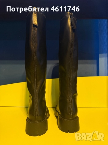 Стилни черни дамски боти, снимка 3 - Дамски боти - 52321162