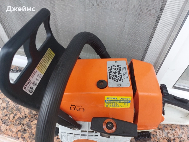 Резачка STIHL 034 AV super electronic quickstop , снимка 2 - Градинска техника - 52659741