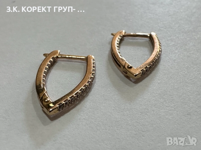 Златни обеци 14к, 2,27гр, снимка 3 - Обеци - 52789583