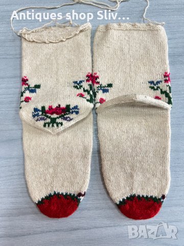 Автентични ръчно плетени чорапи за носия. №3996, снимка 5 - Антикварни и старинни предмети - 40730293