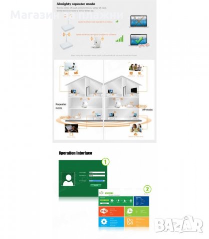 УСИЛВАТЕЛ ЗА БЕЗЖИЧЕН ИНТЕРНЕТ, WI-FI REPEATER - код WiFi репитер цена, снимка 10 - Друга електроника - 34307622