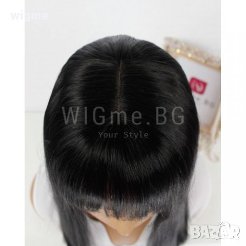 Черна перука с бретон Лера, снимка 6 - Аксесоари за коса - 33797964