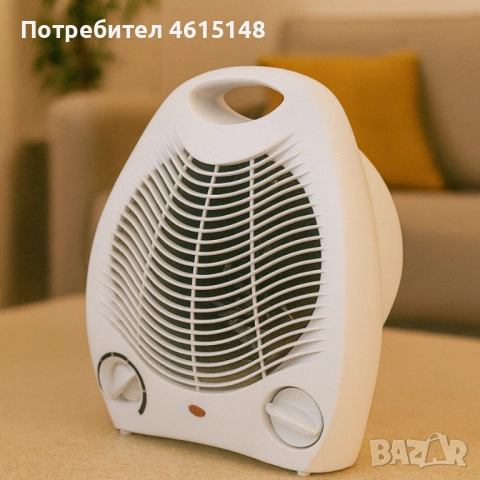 Отоплителна вентилаторна печка Rosberg R51970G – 2000W, бялчервен