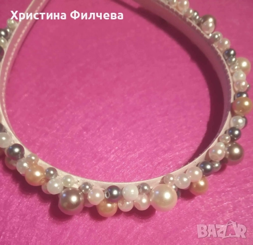 Нежна диадема от перли , снимка 15 - Полиране - 41396011