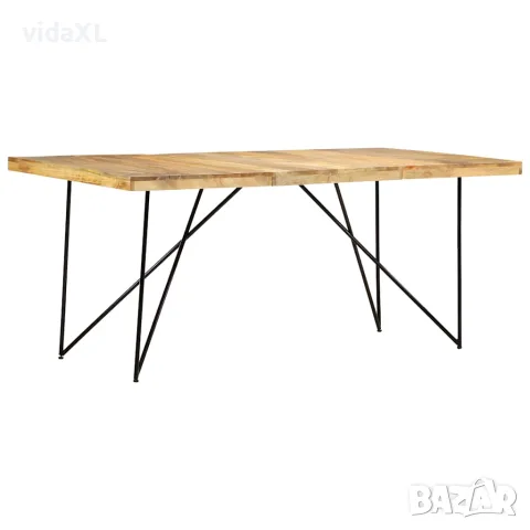 vidaXL Трапезна маса, 180x90x76 cм, мангово дърво масив, снимка 7 - Маси - 56146480