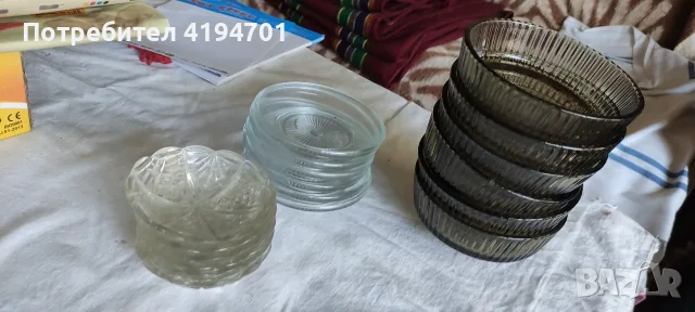 Стъклени чинийки, снимка 2 - Чинии - 55727320