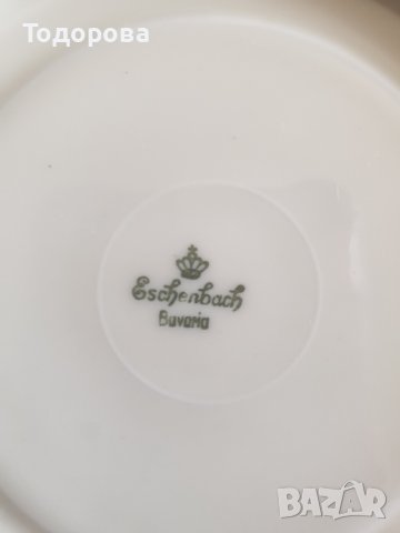 Порцеланови немски чаши-купи с две дръжки и подложни чинии - 8 комплекта- Бавария, снимка 8 - Сервизи - 41566432