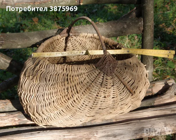 Стари плетени кошници и плетен кош, снимка 6 - Антикварни и старинни предмети - 49842297