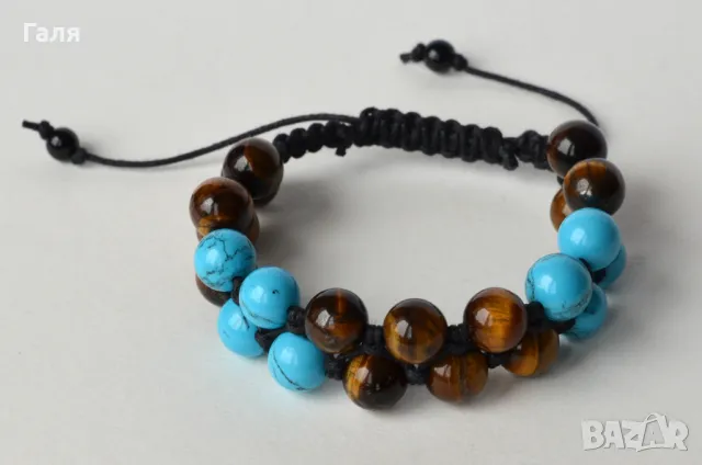 Гривна шамбала двуредна уникат, ръчна изработка