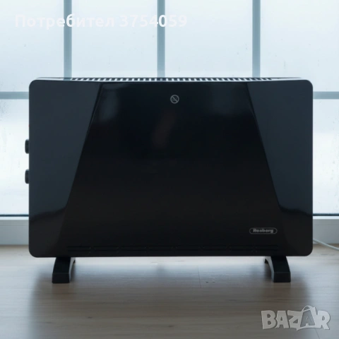 Конвекторен отоплител Rosberg – 2500W, 3 степени, защита от прегряване (бял или черен), снимка 4 - Отоплителни печки - 53210263