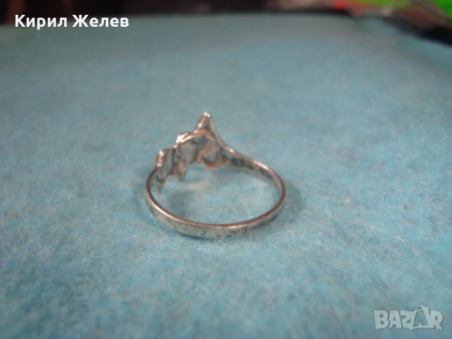 СТАР АРТ ДЕКО СРЕБЪРЕН ПРЪСТЕН АНГЛИЯ ВИСОКА ПРОБА ОКСИДИРАНО СРЕБРО РЪЧНА ЮВЕЛИРНА ИЗРАБОТКА 25831, снимка 7 - Антикварни и старинни предмети - 35747974
