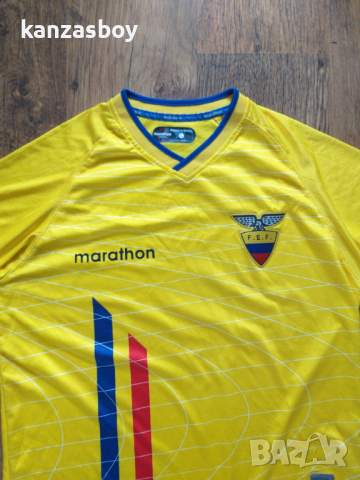 Ecuador Vintage Marathon Sports F.E.F Athletic Size L - ретро футболна тениска Л  , снимка 2 - Тениски - 44828093