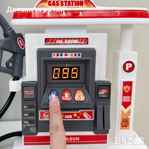 Детска Бензиностанция и кола с пушек и ефекти, газстанция, с течаща вода , снимка 14 - Коли, камиони, мотори, писти - 52633926