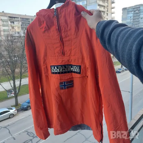 яке Napapijri Skidoo Taped Seams Bomber размер М- Л анорак оранжев цвят , снимка 7 - Якета - 48335901