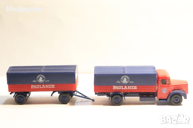 H0 1/87 MAN РЕМАРКЕ КАМИОН МОДЕЛ ТИР, снимка 4 - Колекции - 53200941