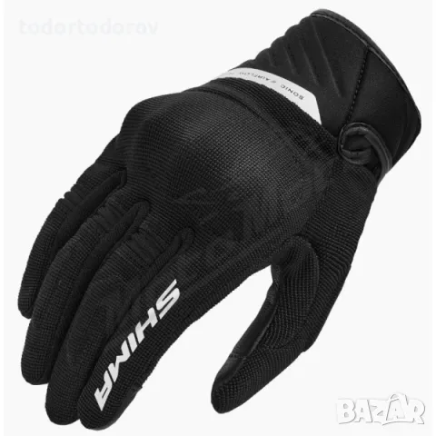 ТОП ЦЕНА Мото ръкавици SHIMA SONIC BLACK/WHITE,всички протектори, снимка 1