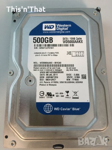 Хард диск 500 GB HDD - Western Digital, снимка 1 - Твърди дискове - 35943737