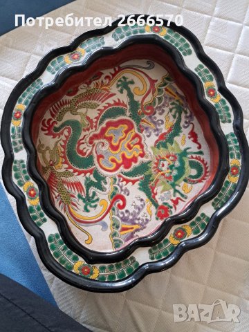 Китайска порцеланова чиния, снимка 1 - Антикварни и старинни предмети - 41271004