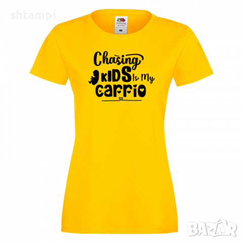 Дамска тениска Chasing Kids Is My Cardio,Празник на Майката,Подарък,Изненада,Рожден Ден, снимка 7 - Тениски - 36293135
