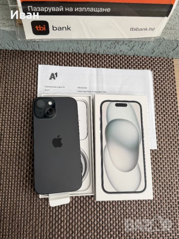 ‼️Нов•iphone 15 ЛИЗИНГ 42лв/м айфон Black 15 24м Гаранция