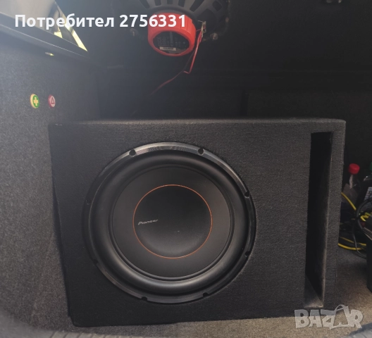 Комплект бас каса Pioneer D12d2 и моноблок Lanzar vibe 1000.1D