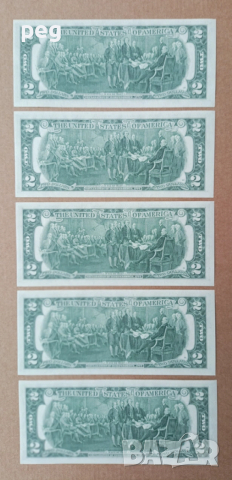 Банкноти $2 1976 година UNC, снимка 2 - Нумизматика и бонистика - 52812416