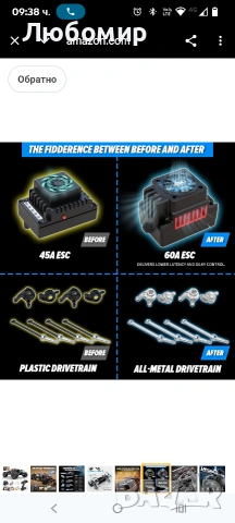 Hosim 1/10 RC колички за възрастни 62+KMH, безчеткови колички с дистанционно управление , снимка 11 - Коли, камиони, мотори, писти - 53409827