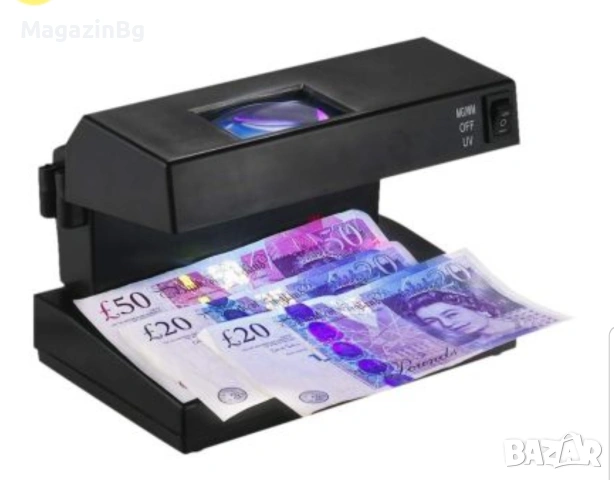 Детектор за банкноти, UV+бяла светлина, Електрически 