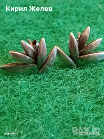 ЕЛЕГАНТНИ СРЕБЪРНИ ОБЕЦИ във ФОРМАТА на РАЗЦЪФНАЛ ЛОТУС МАЙСТОРСКА ИЗРАБОТКА 26442, снимка 4 - Обеци - 52737690