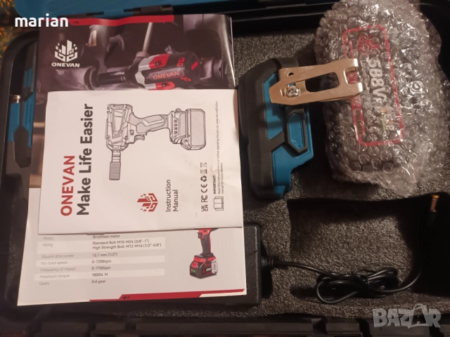 Ударен гайковерт ONEVAN 2800nm, снимка 4 - Други инструменти - 52416272