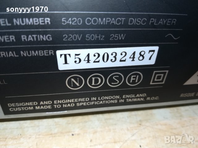 NAD-CD PLAYER-ВНОС ENGLAND 0411211107, снимка 8 - Сватбени рокли - 34691078