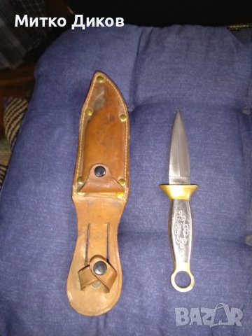 Кама 190х90мм маркова станлес тип Дж. Стейтън от Непобедимите-3 калъф естествена кожа с доп.преграда, снимка 13 - Ножове - 41536630