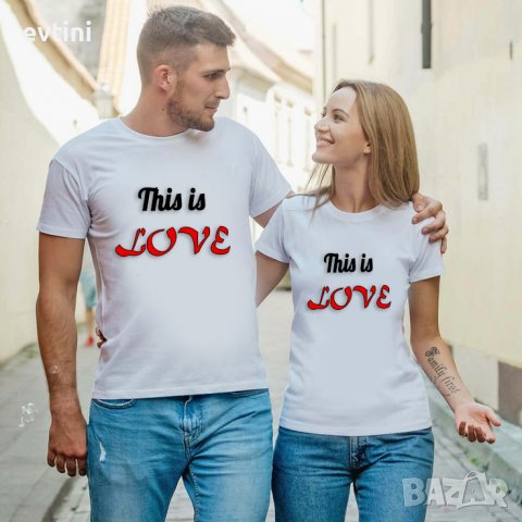 Комплект тениски за влюбените, снимка 1 - Тениски - 39850127