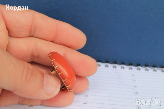 СССР кехлибарена позлатена брошка, снимка 5 - Други - 40485728