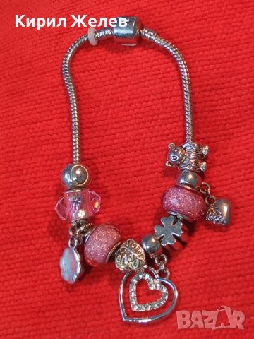 ШИКОЗНА ПОСРЕБРЕНА Тип ПАНДОРА МЕДНА АРТ ГРИВНА с ИСКРЯЩИ КРИСТАЛИ и ЦВЕТНО СТЪКЛО 37020, снимка 15 - Гривни - 41682661