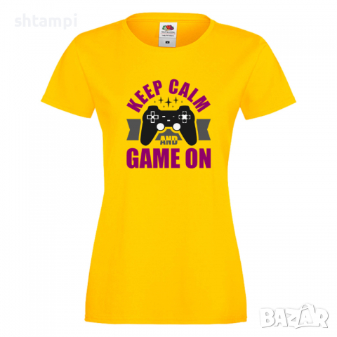 Дамска тениска Keep Calm And Game On, снимка 7 - Тениски - 36191522