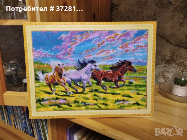 Диамантени гоблени готови изработени идеален подарък за любими хора размер 30/40см с рамка., снимка 2 - Декорация за дома - 50781025