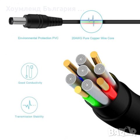 Удължителен кабел за захранване на камери 12V, снимка 5 - Други стоки за дома - 40994468