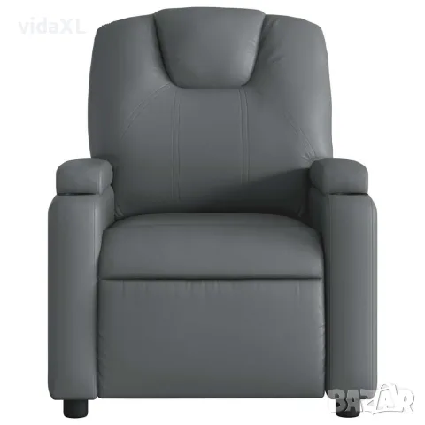 vidaXL Масажен наклоняем стол, сив, изкуствена кожа, снимка 5 - Дивани и мека мебел - 56147382