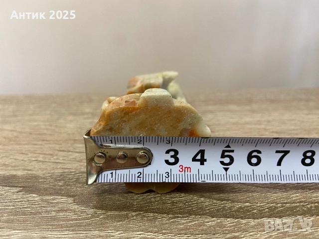 Каменна фигурка на старец, ръчна резба, приблизително XIX век, снимка 5 - Антикварни и старинни предмети - 52490876