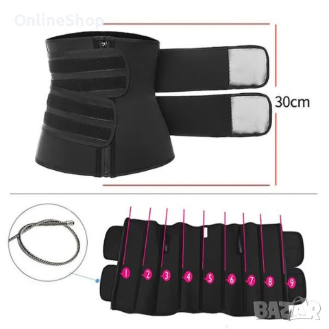 Фитнес колан за отслабване и оформяне на талията, снимка 13 - Колани - 53512587